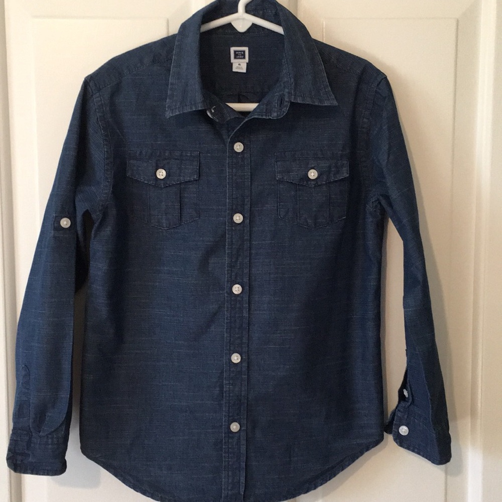 Boys Denim Collared Shirt